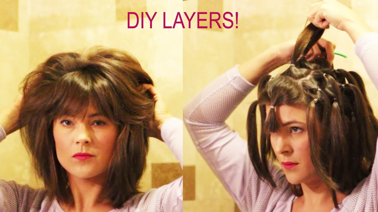 How To Cut Your Own Hair In Long Layers
 How to cut your own layers DIY 90 Degree Haircut Method