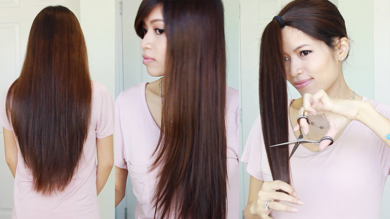 How To Cut Your Own Hair In Long Layers
 The Best Hair Hack ♥ How to Cut & Layer Your Hair at Home