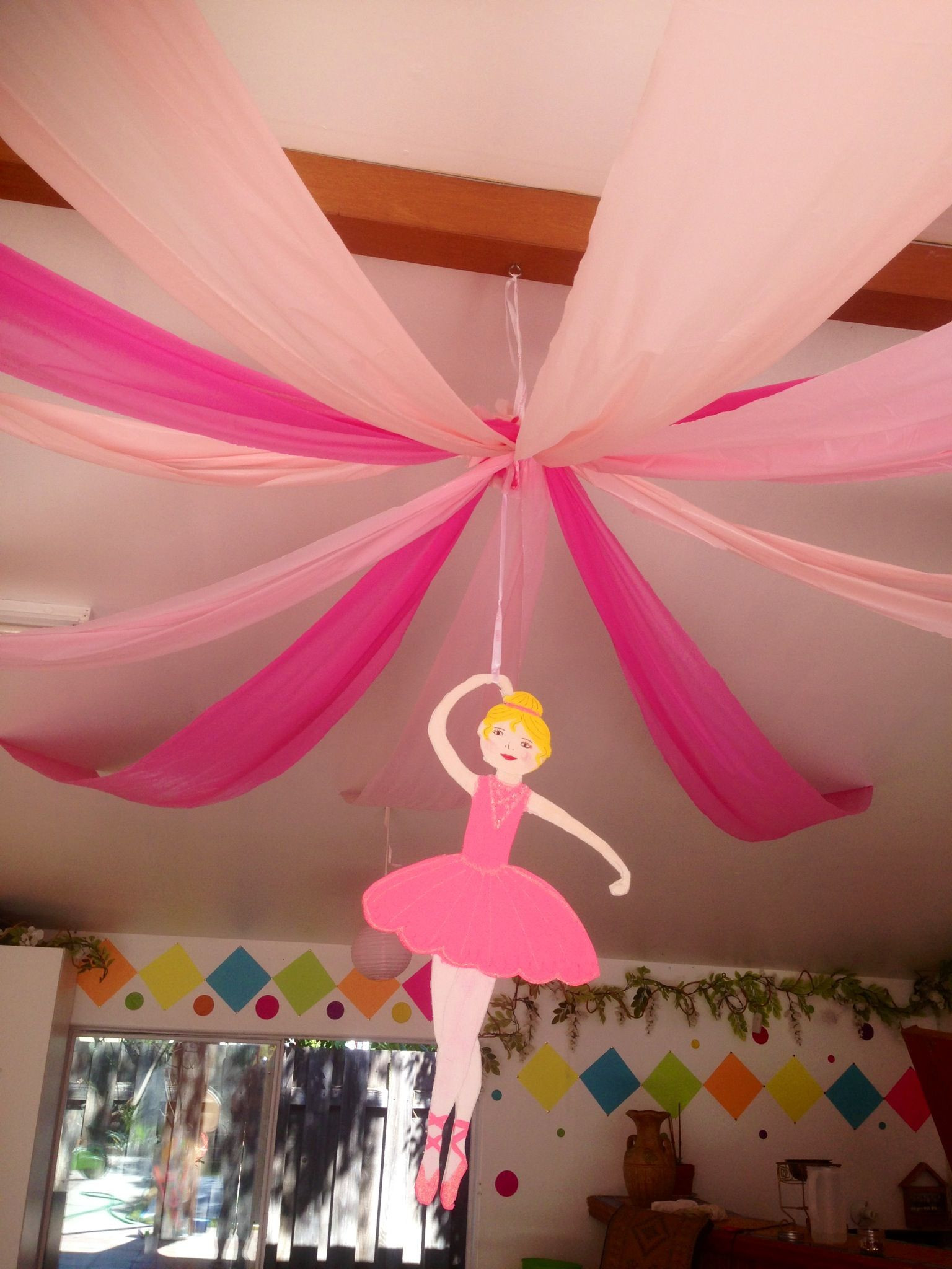 How To Decorate A Birthday Party
 Ceiling decorations for ballerina party