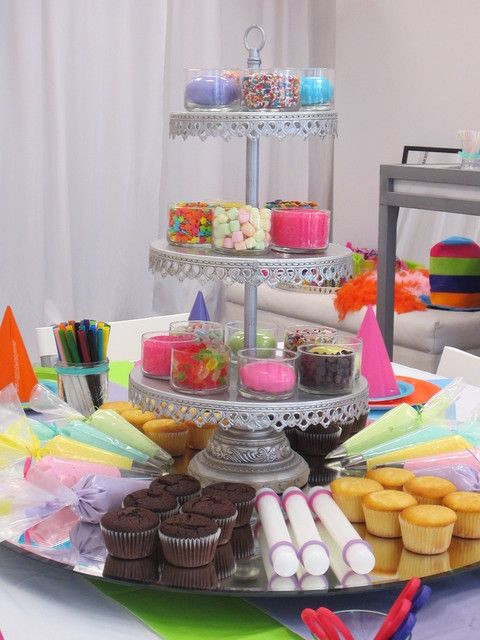 How To Decorate A Birthday Party
 "Cupcake decorating party photoshoot"