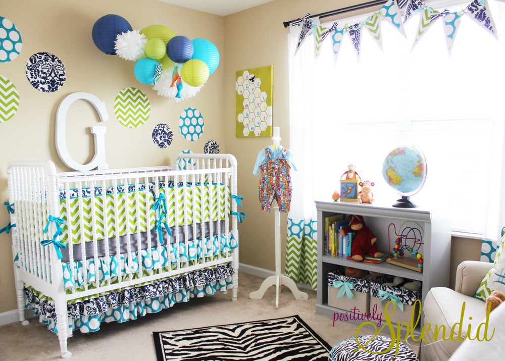 How To Decorate Baby Boy Room
 Baby Boy Nursery Tour Positively Splendid Crafts