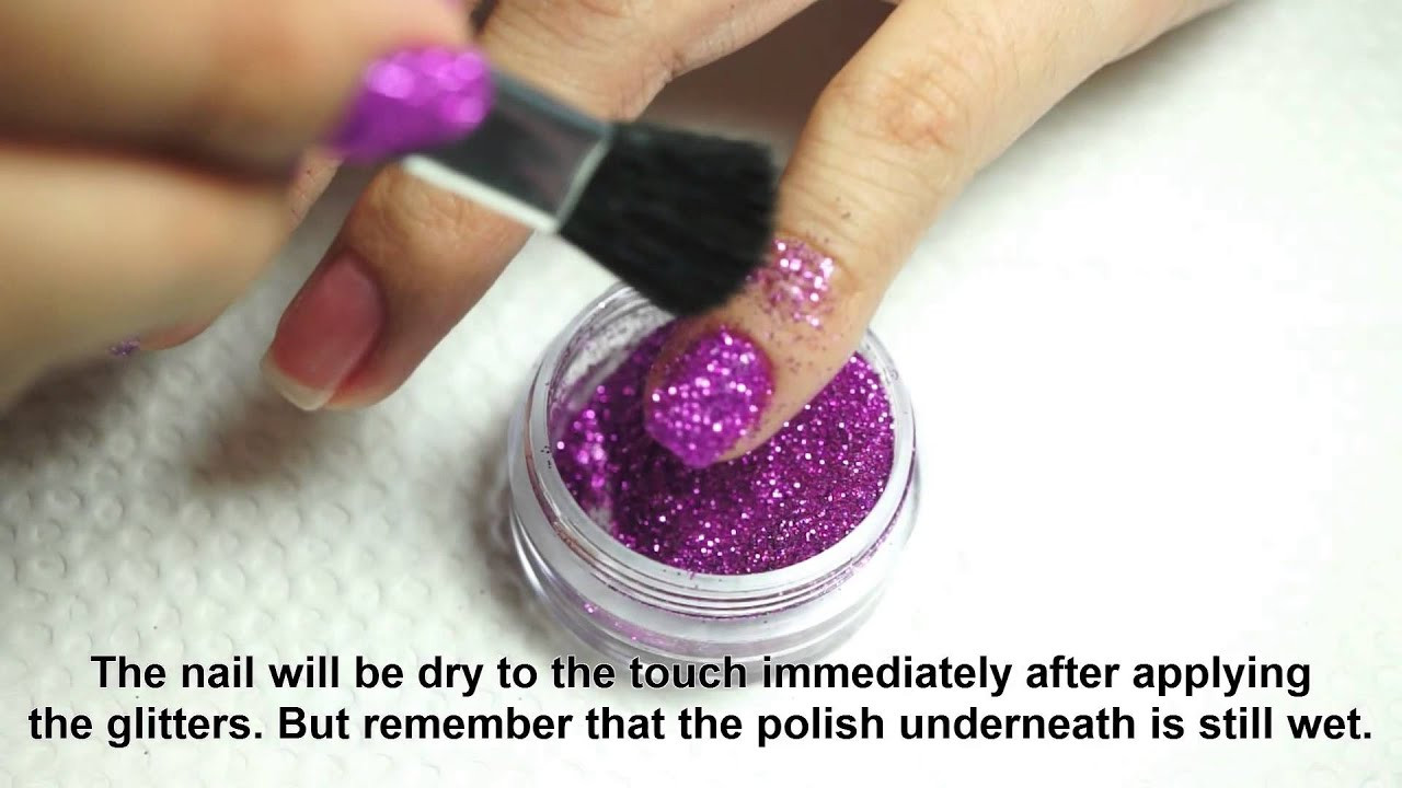 How To Glitter Nails
 Tutorial and Tips BYS Glitter for Nails