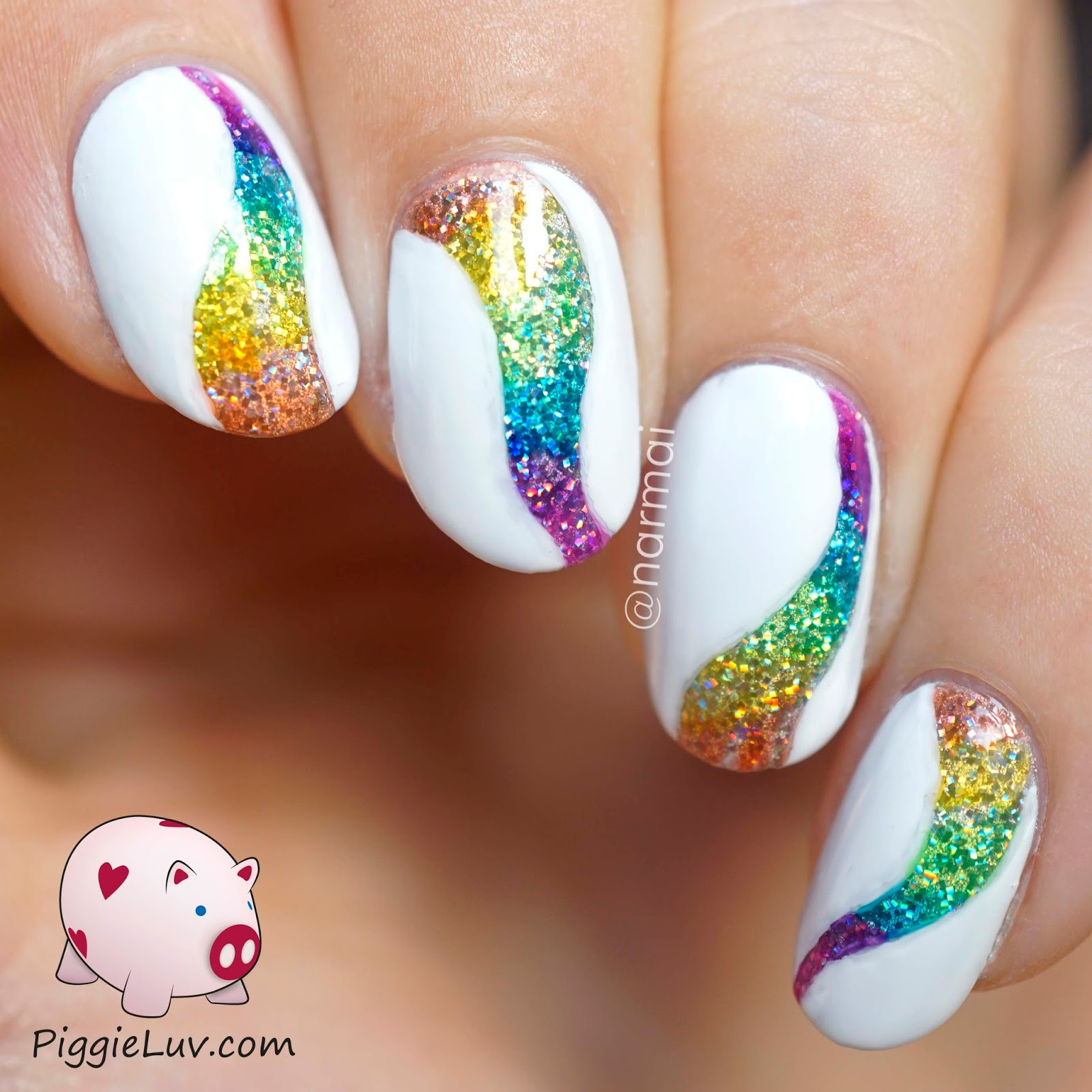 How To Glitter Nails
 white tip nail designs with glitter