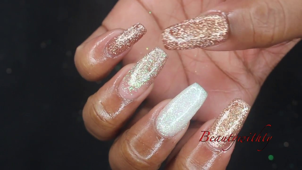 How To Glitter Nails
 HOW TO DIY Glitter Acrylic Nails