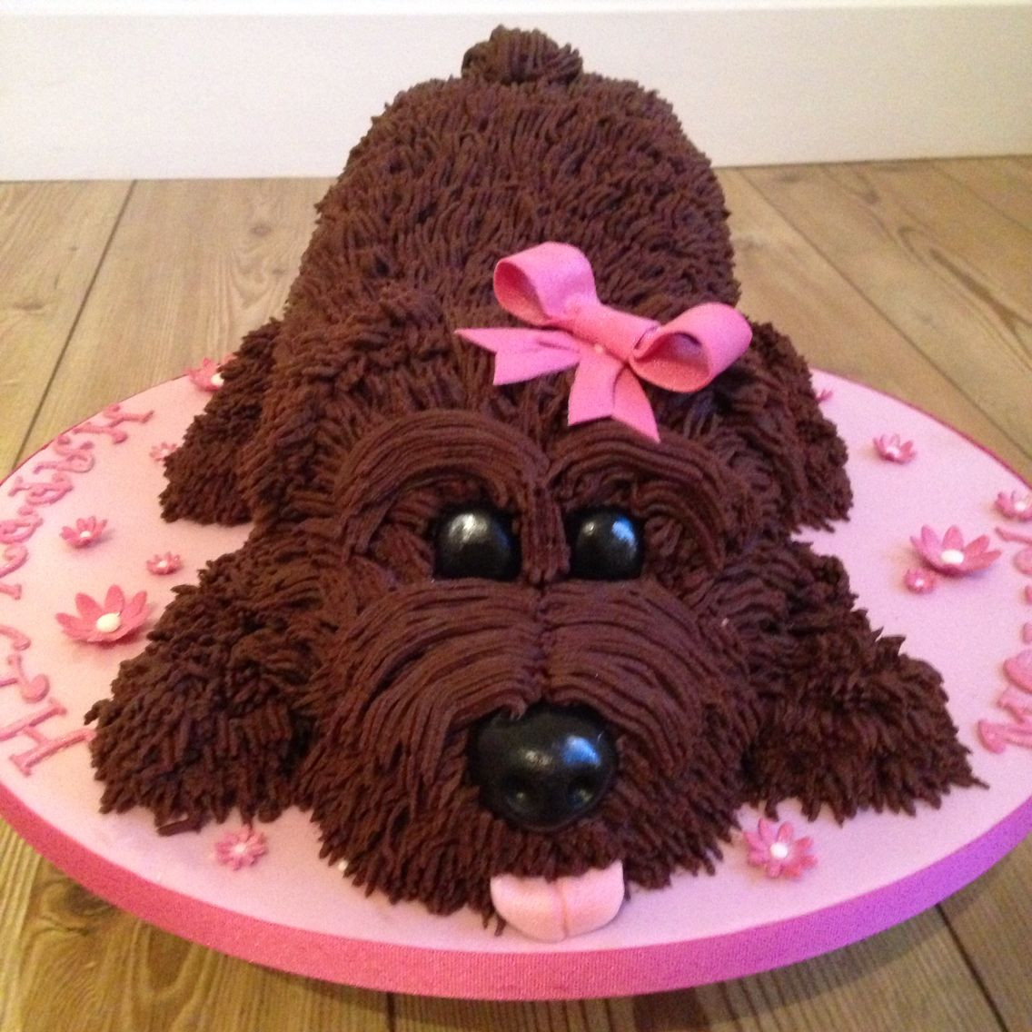 How To Make A Birthday Cake For A Dog
 Chocolate dog shape cake … in 2019