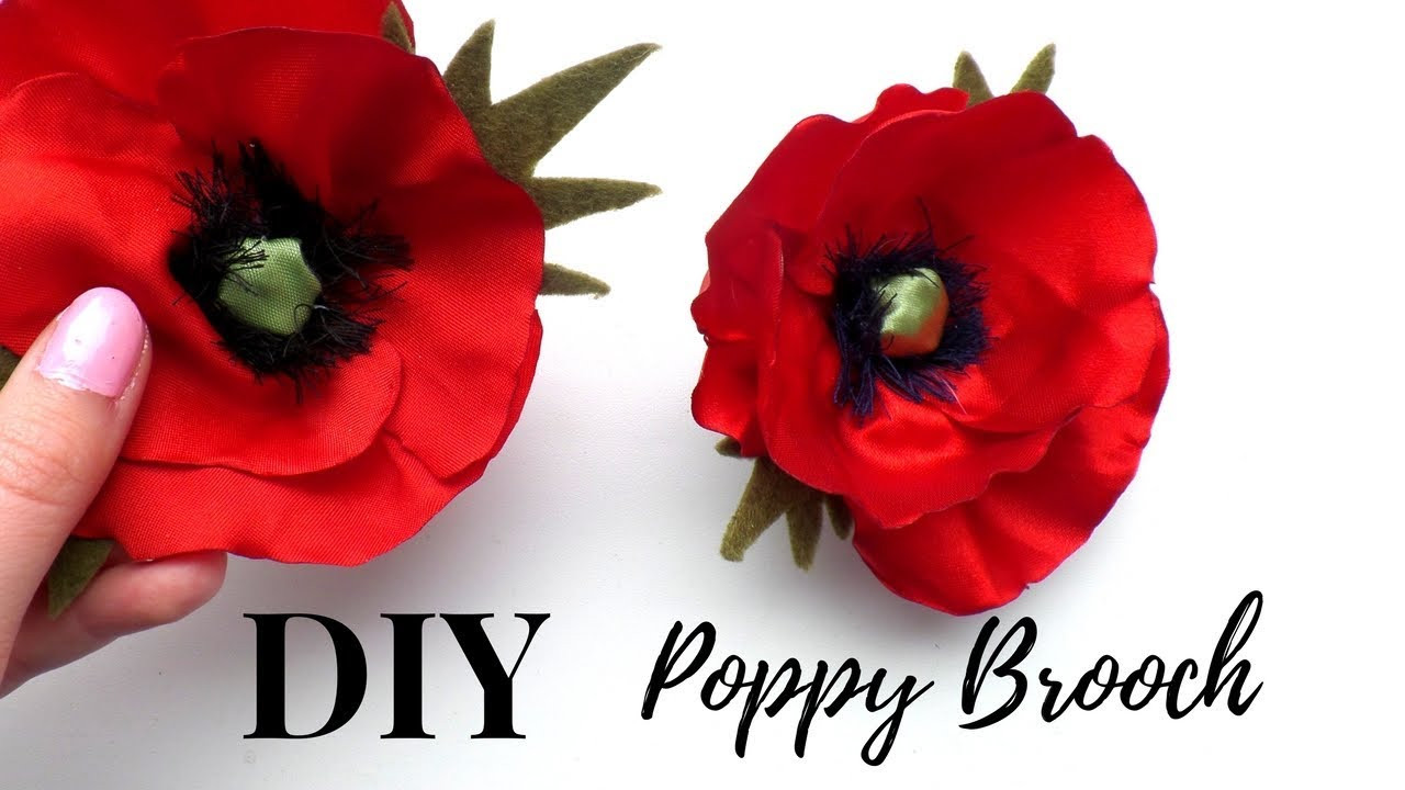 How To Make Brooches
 How to make a Poppy Brooch DIY Flower Brooch