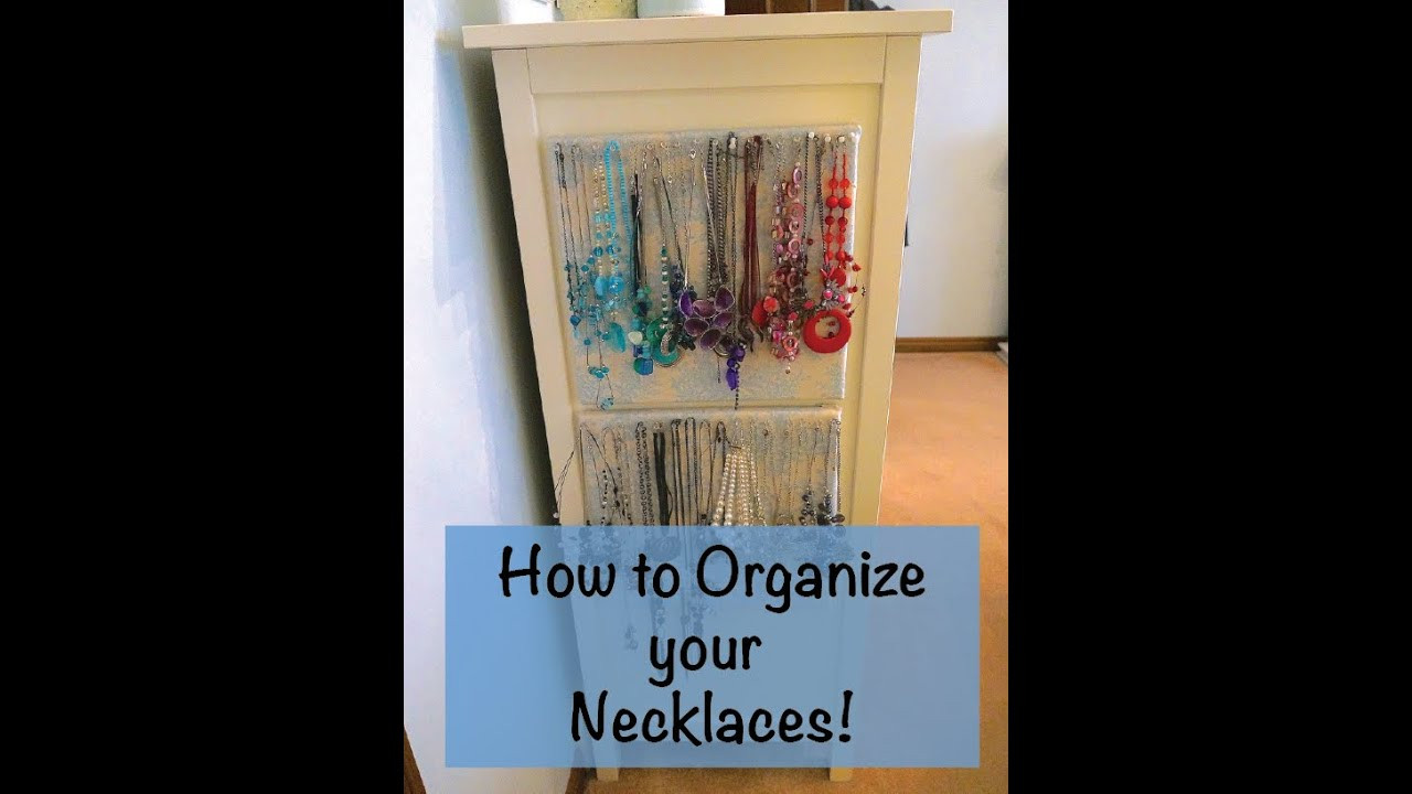 How To Organize Jewelry DIY
 How to Organize Necklaces DIY necklace organizer