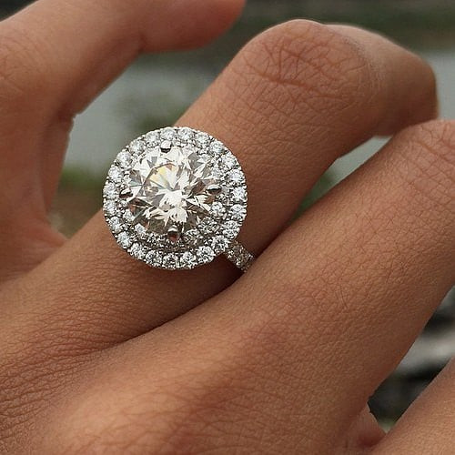 Huge Wedding Ring
 Real Girl Rose Gold Engagement Ring Ideas