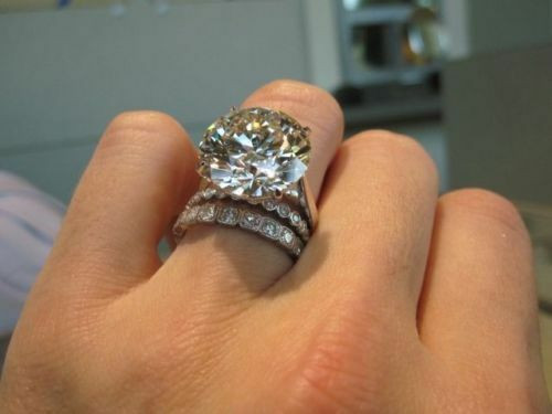 Huge Wedding Ring
 6 00Ct Huge Solitaire White Diamond Engagement Ring Band
