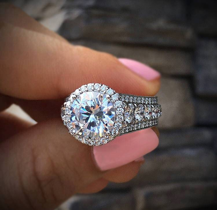 Huge Wedding Ring
 8 Beautiful BIG Engagement Rings Raymond Lee Jewelers