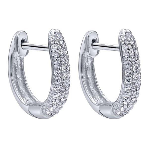 Huggie Earrings White Gold
 1 4cttw Diamond Huggie Earrings in 14K White Gold Mullen