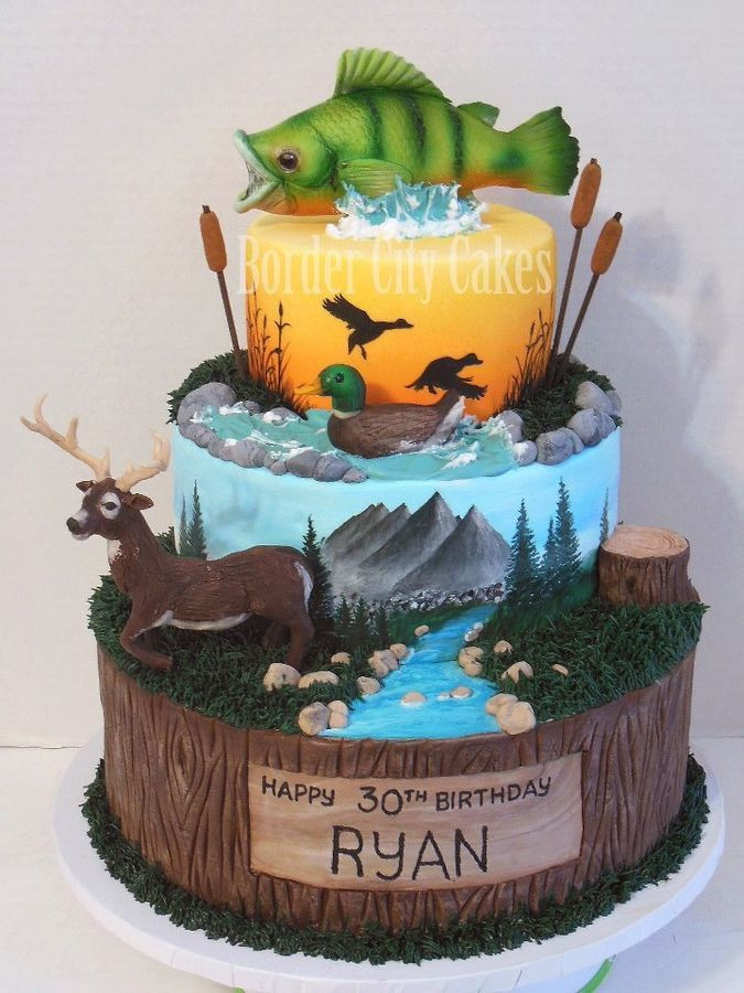 Hunting Birthday Cakes
 All edible other than the cat tails Airbrushed and hand