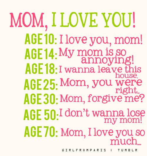 I Love Being A Mom Quotes
 Mom I love you quotes