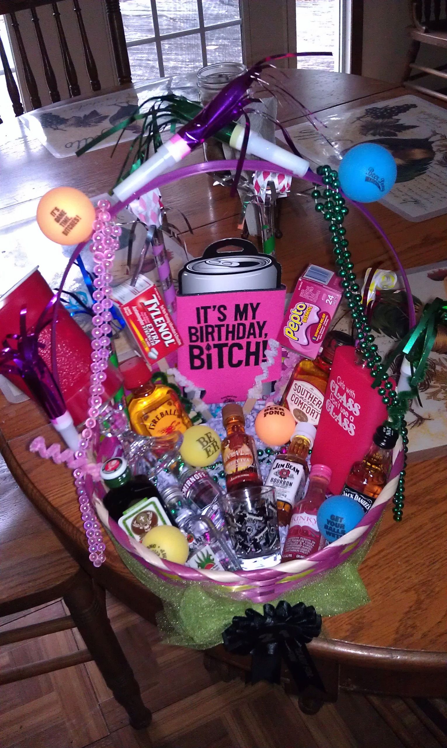 Ideas For 21St Birthday Gift
 21st birthday basket I want this I love it SOMEONE MAKE