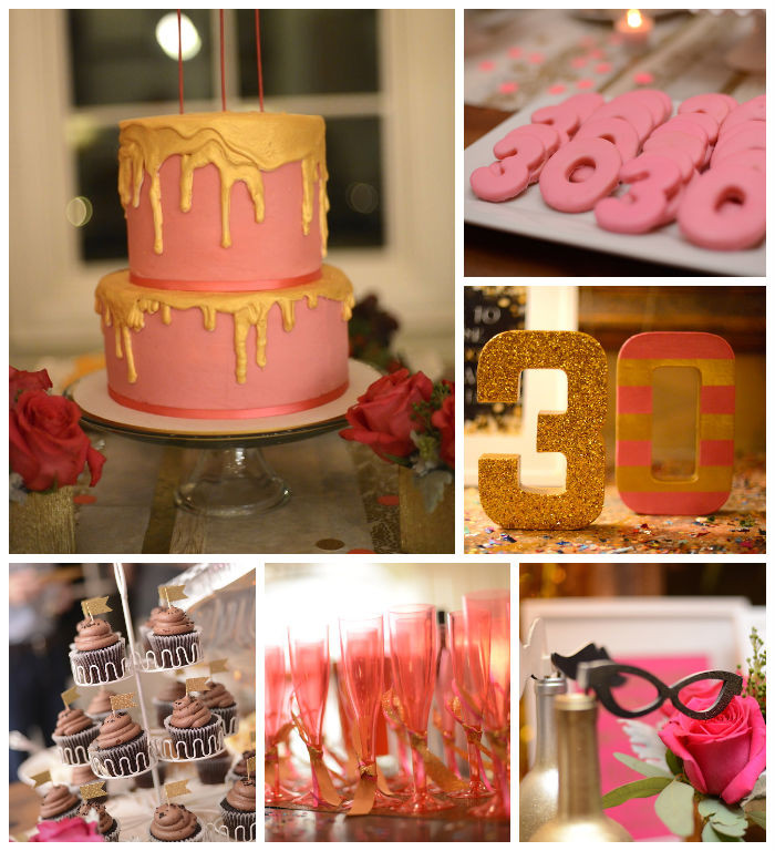 Ideas For 30Th Birthday Party
 Kara s Party Ideas Pink Gold and Old 30th Birthday Party