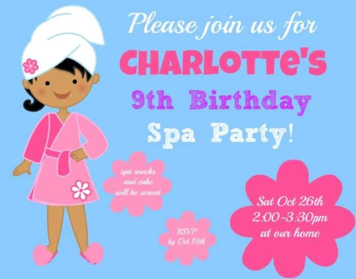 Ideas For 9 Year Old Girl Birthday Party
 Great 9 Year Old Girl s Birthday Party Idea A Spa