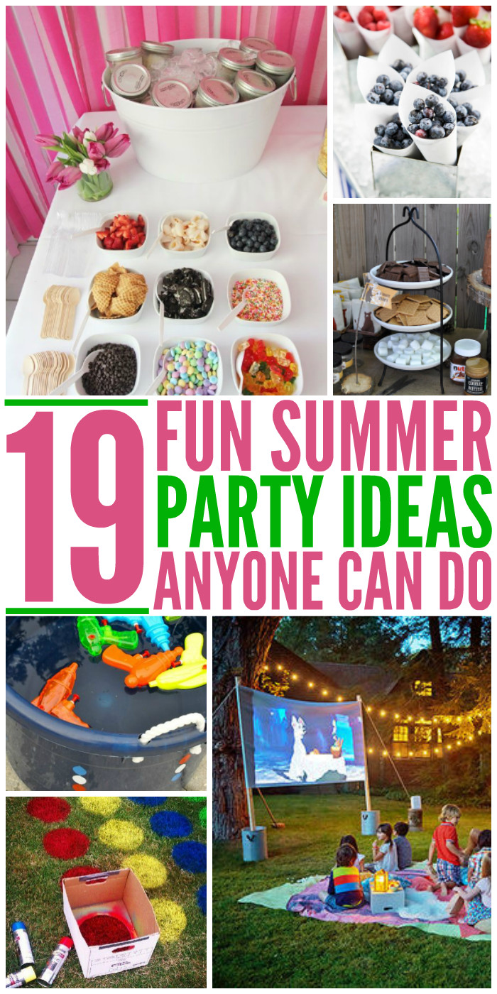 Ideas For A Summer Party
 19 Summer Party Ideas Anyone Can Do
