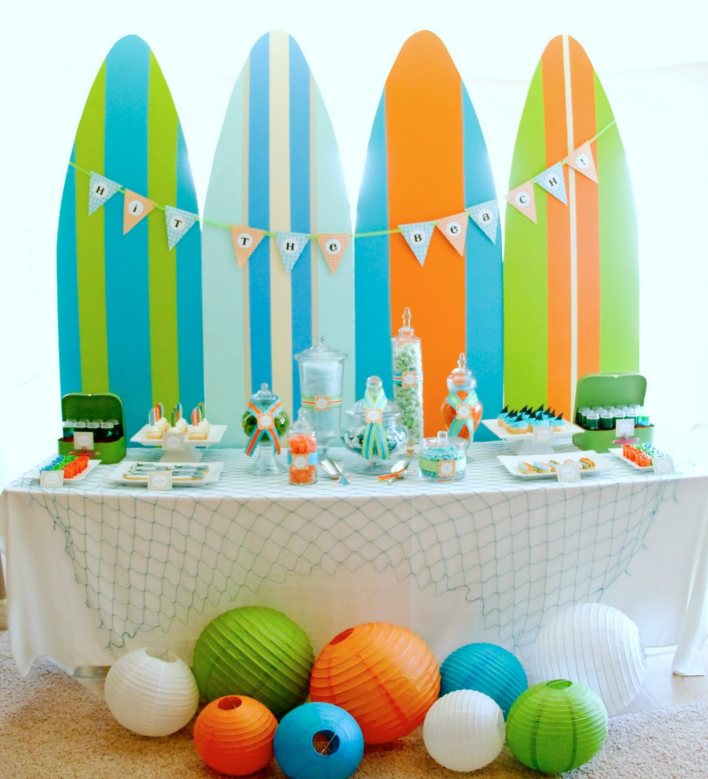 Ideas For Beach Party
 Kara s Party Ideas Surf s Up Summer Pool Party