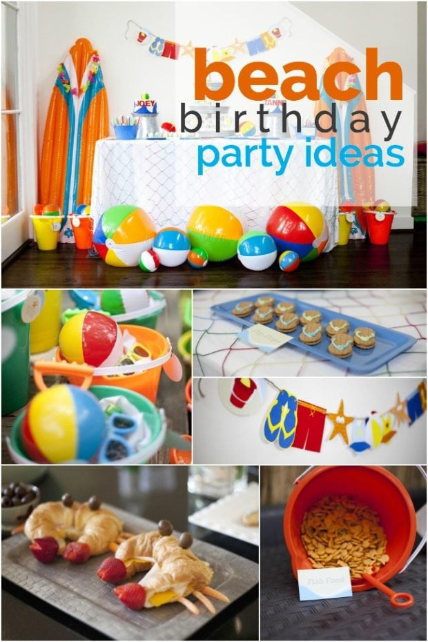 Ideas For Beach Themed Party
 A Boy s Beach Birthday Party x 2