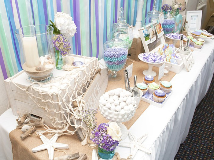 Ideas For Beach Themed Party
 Kara s Party Ideas Beach Themed Engagement Party Planning