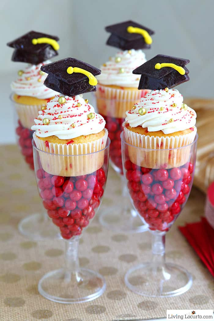 Ideas For Graduation Party Themes
 Funfetti Graduation Cupcakes
