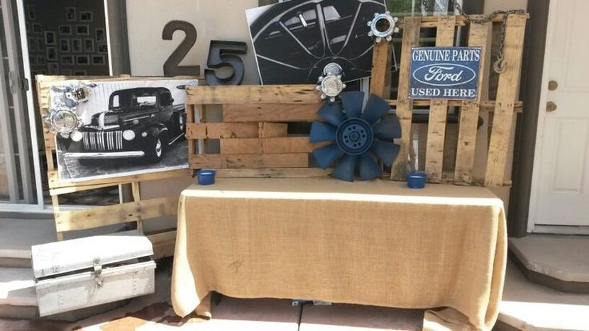 Ideas For Male Graduation Party
 Mechanic themed adult birthday party table