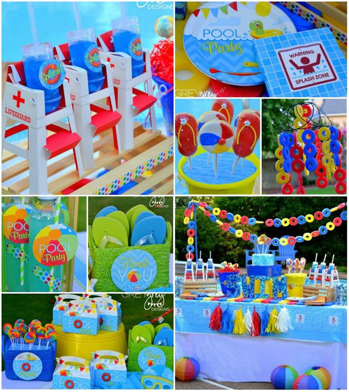 Ideas For Pool Party
 Kara s Party Ideas Summer Pool Party Ideas Planning Cake