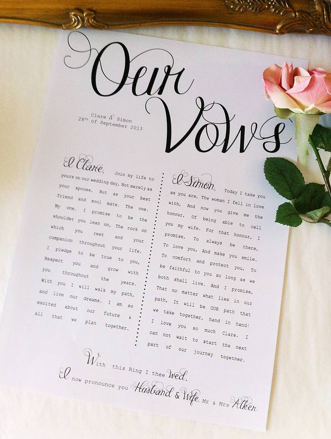 Ideas For Wedding Vows
 To Have and To Hold Writing Your Wedding Vows