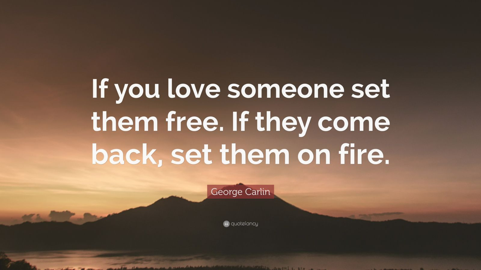 If You Love Someone Set Them Free Quote
 George Carlin Quote “If you love someone set them free