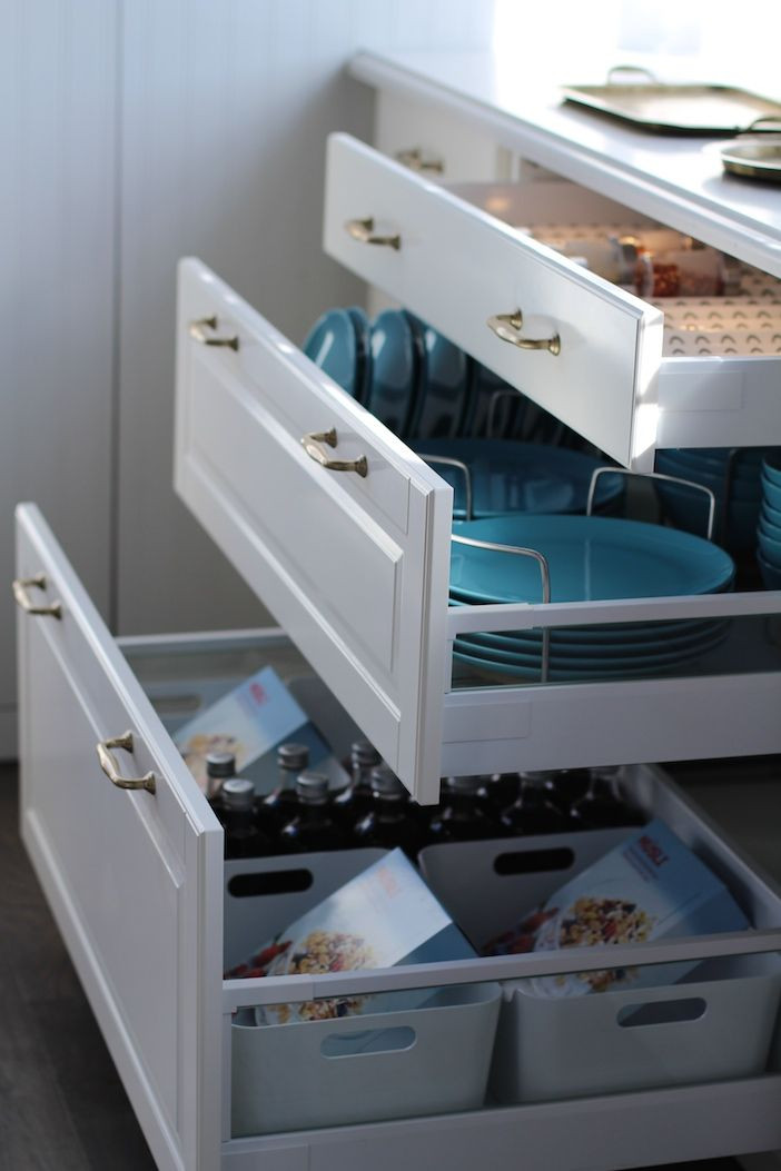 Ikea Kitchen Drawer Organizer
 Yes drawers vs cupboards for organization and easy to
