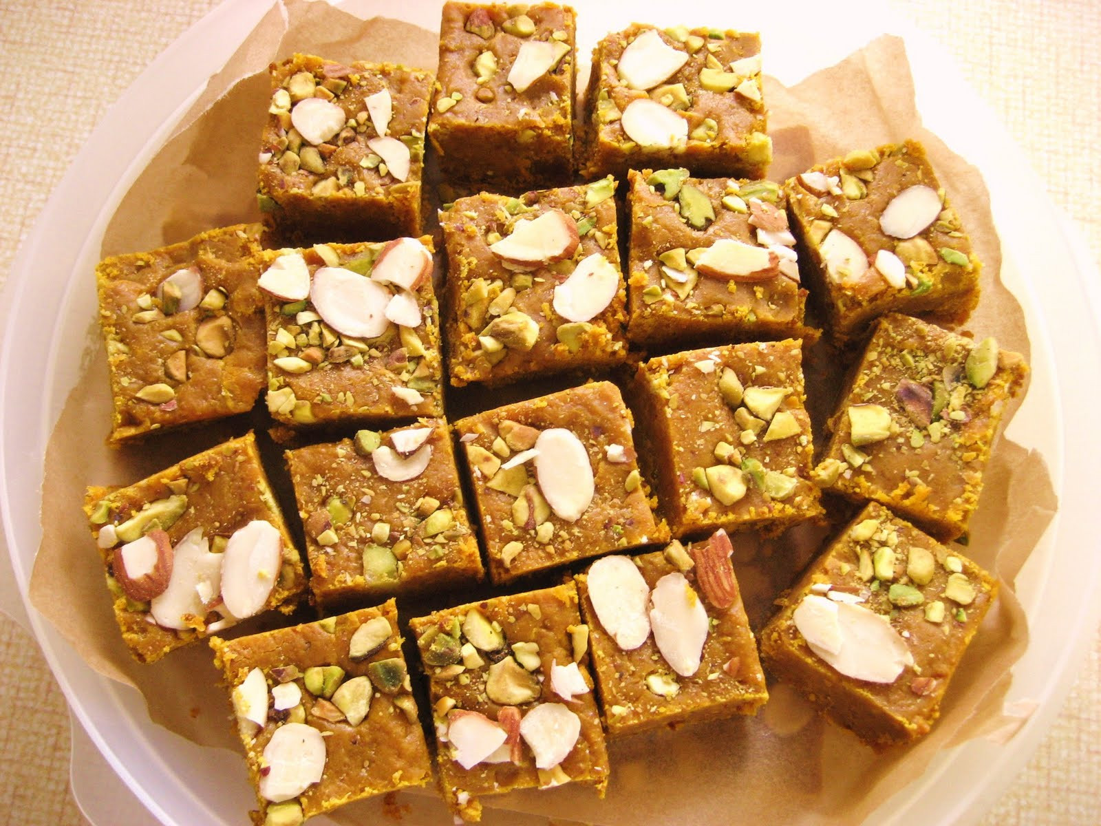 Indian Sweet Recipes
 Treat a Week Recipes Gram Flour Fudge Monthar