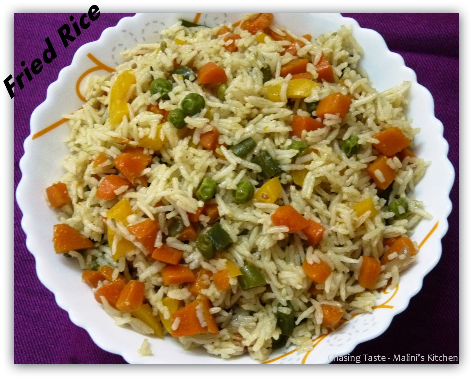Indian Vegetarian Rice Recipes
 Chasing Taste Ve able Fried Rice Recipe Indian Style