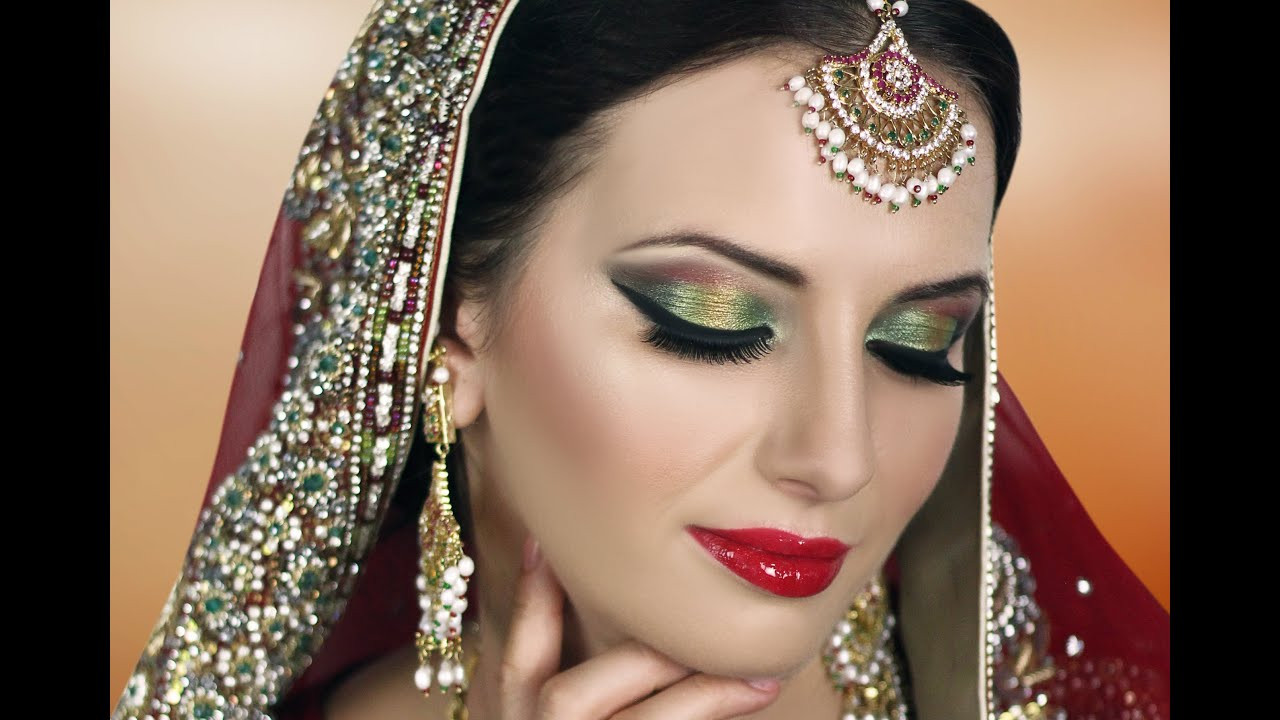 Indian Wedding Makeup
 Traditional Indian Bridal Makeup Tutorial Red Gold Green