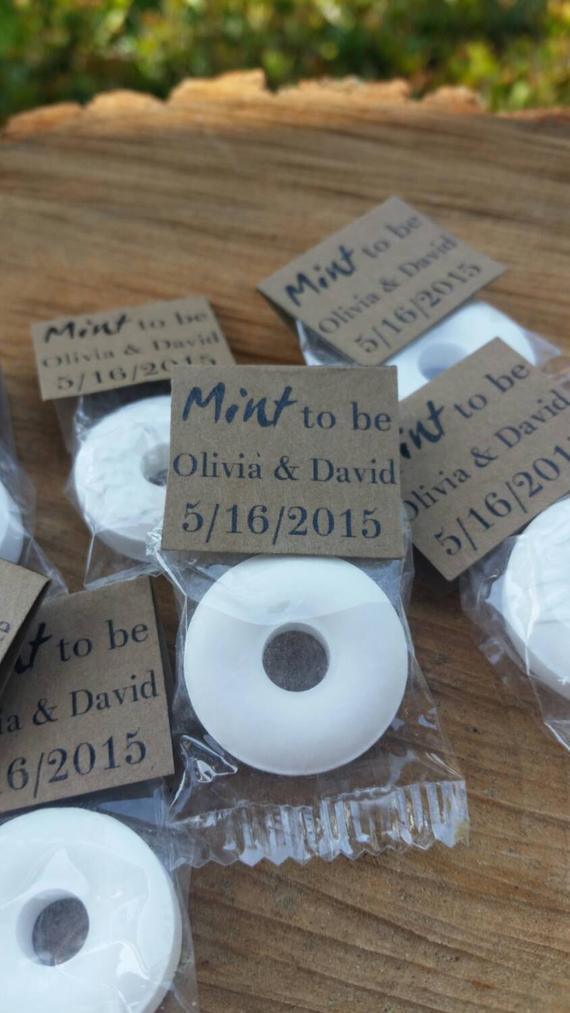Inexpensive Engagement Party Ideas
 100 Mint to be wedding favors Rustic wedding by TagItWithLove