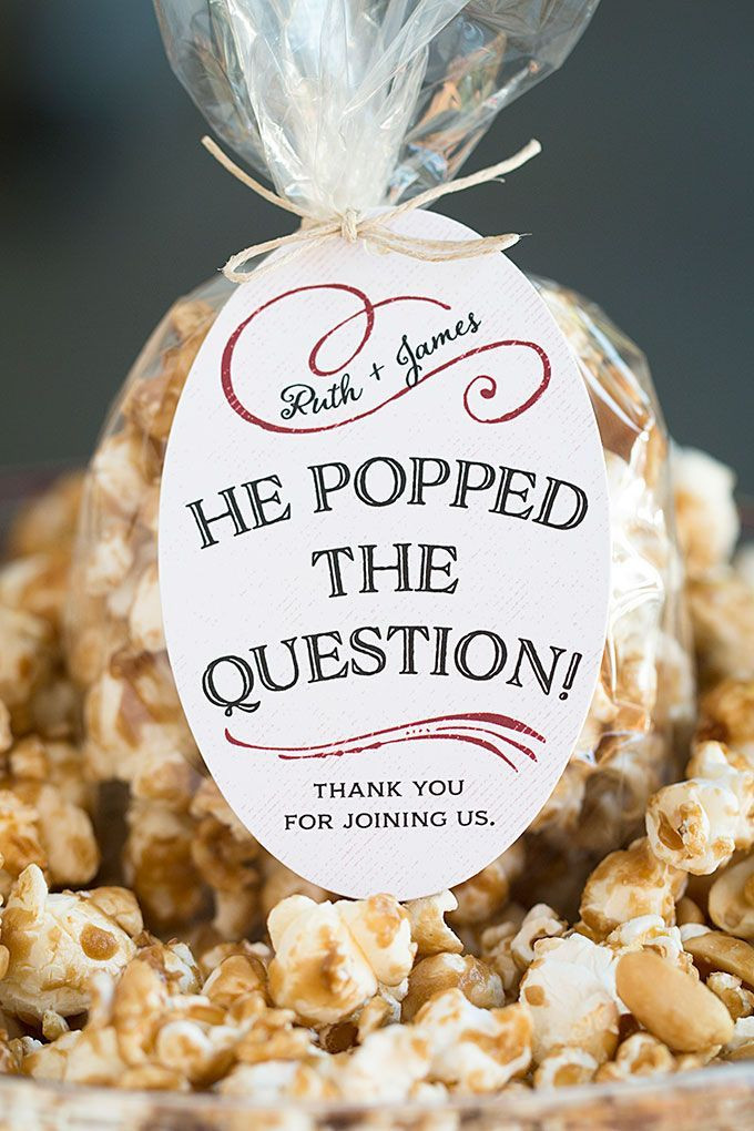Inexpensive Engagement Party Ideas
 Wedding Favor Friday Caramel Corn