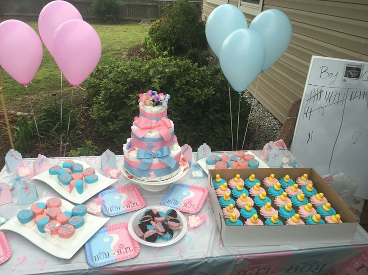 Inexpensive Gender Reveal Party Ideas
 Affordable Gender reveal party Walmart decorations and