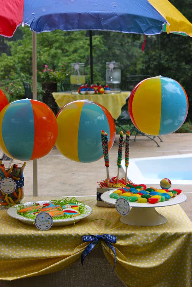 Inside Beach Party Ideas
 Pool Summer Party Ideas 2 of 16