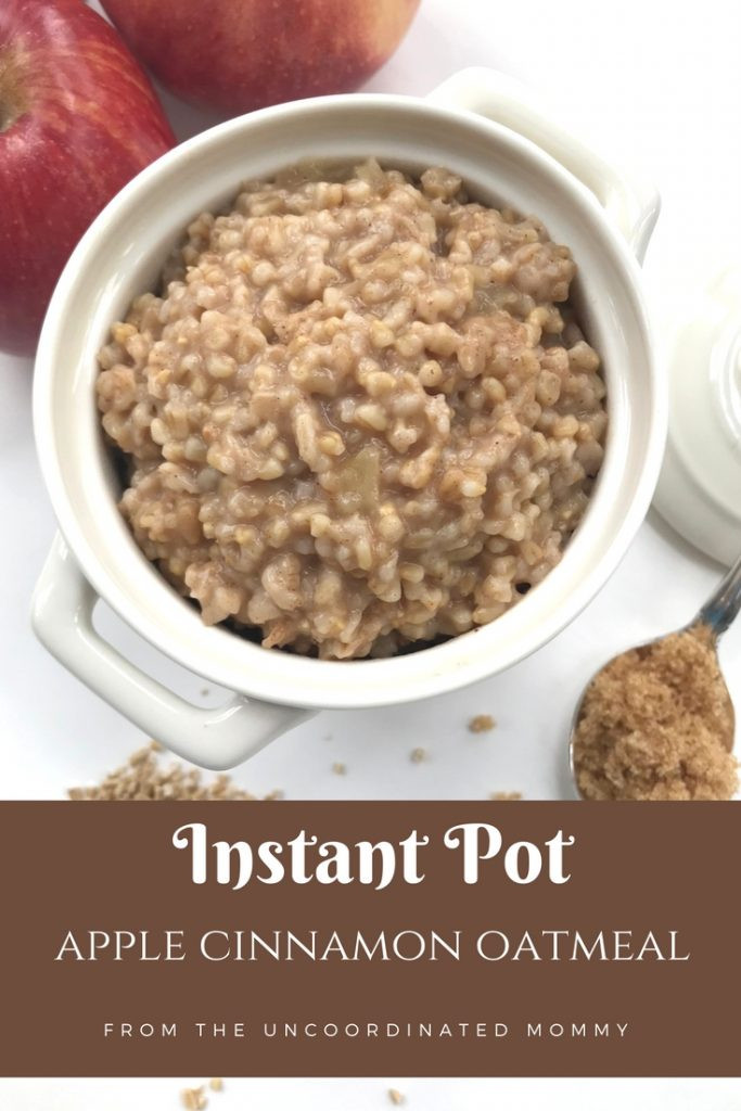 Instant Pot Oatmeal Recipes
 Instant Pot Oatmeal with Apples and Cinnamon Yum The