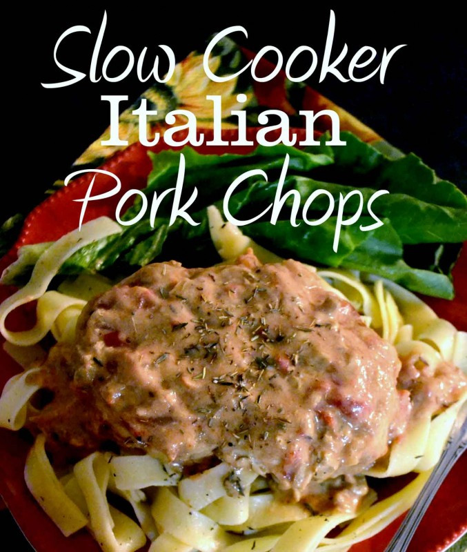 Italian Dressing Pork Chops
 Slow Cooker Italian Pork Chops with Parmesan Noodles