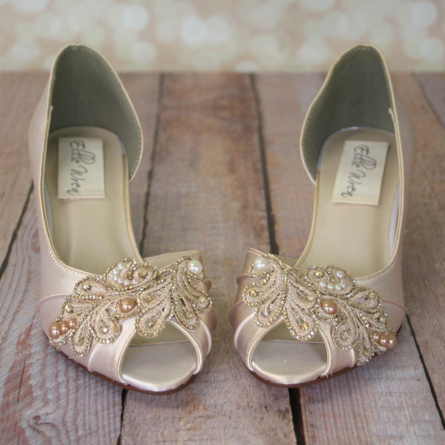 Ivory Shoes For Wedding
 Ivory Wedding Shoes Champagne Wedding Shoes Ivory Bridal