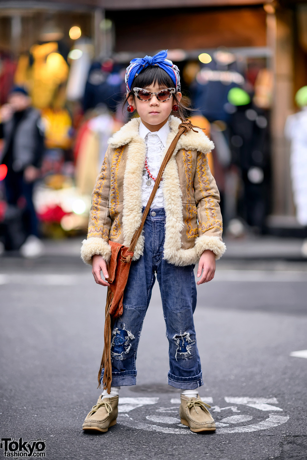 Japan Kids Fashion
 6 Year Old Harajuku Girl in 1950s and 1970s Vintage Kids