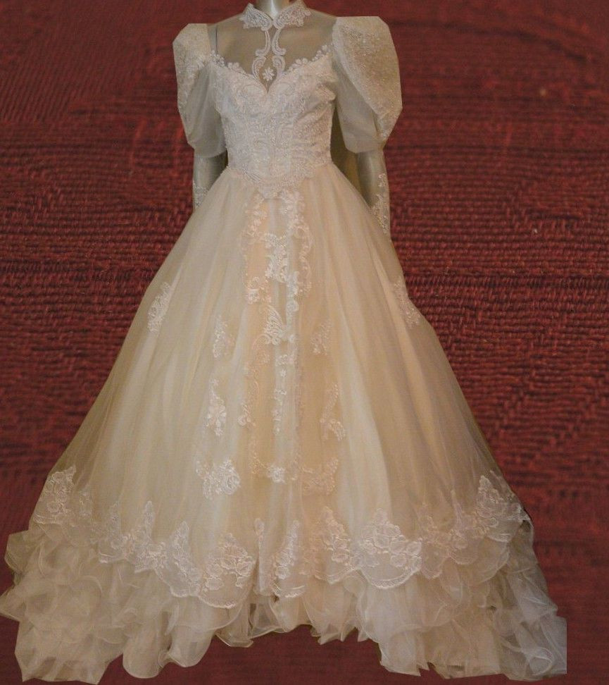 Jc Penney Wedding Gowns
 Vintage JCPenney by Alfred Angelo off white Wedding Dress