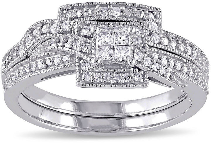 Jcpenney Wedding Band Sets
 JCPenney MODERN BRIDE 1 3 CT T W Diamond 10K White Gold