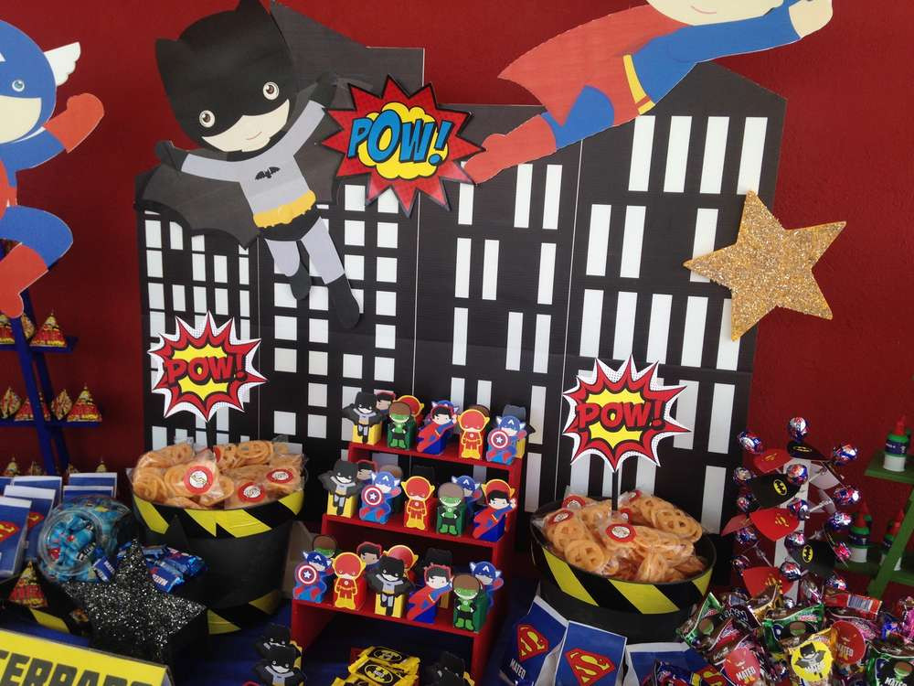 Justice League Birthday Party Supplies
 Justice league Birthday Party Ideas 2 of 8