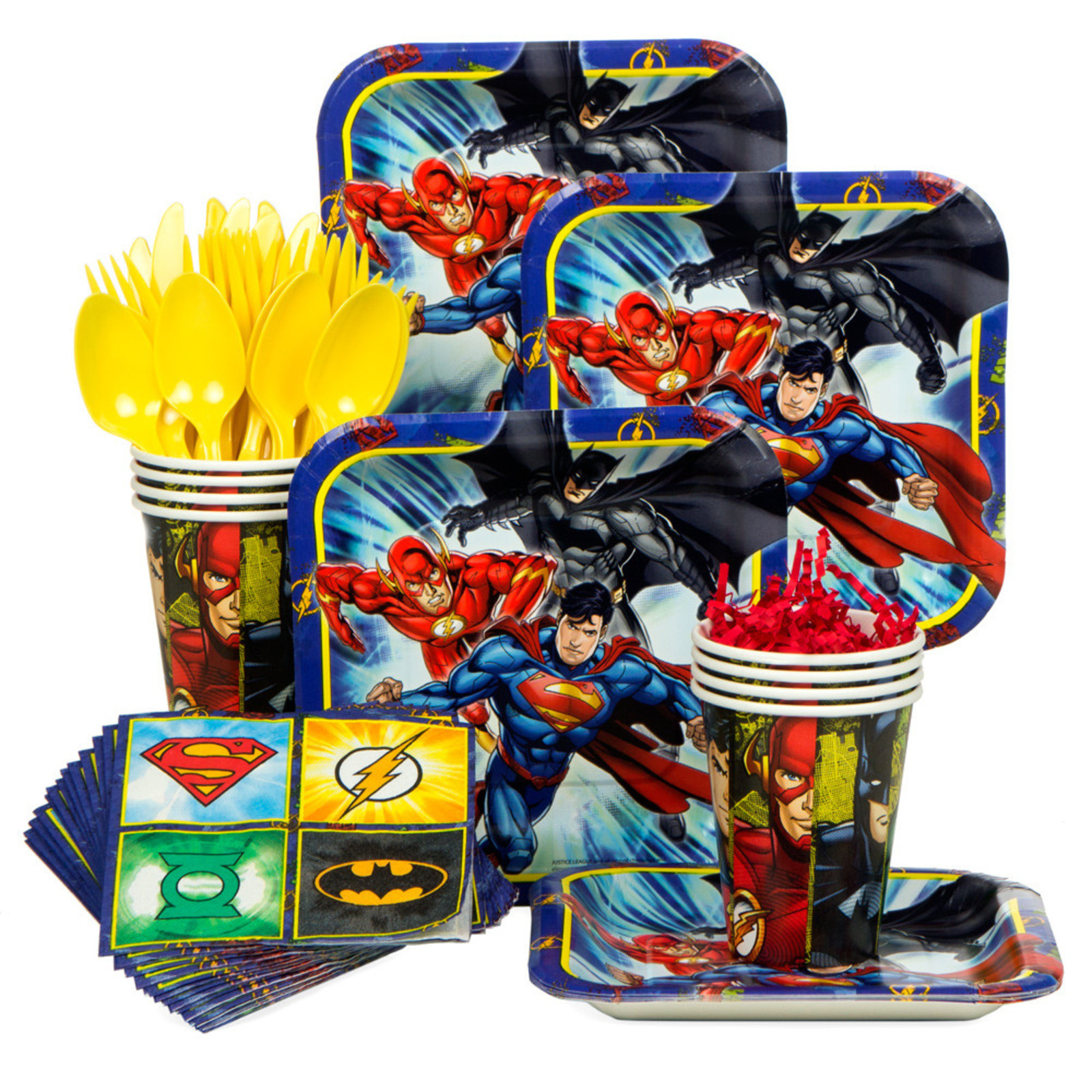Justice League Birthday Party Supplies
 Justice League Birthday Party Standard Tableware Kit
