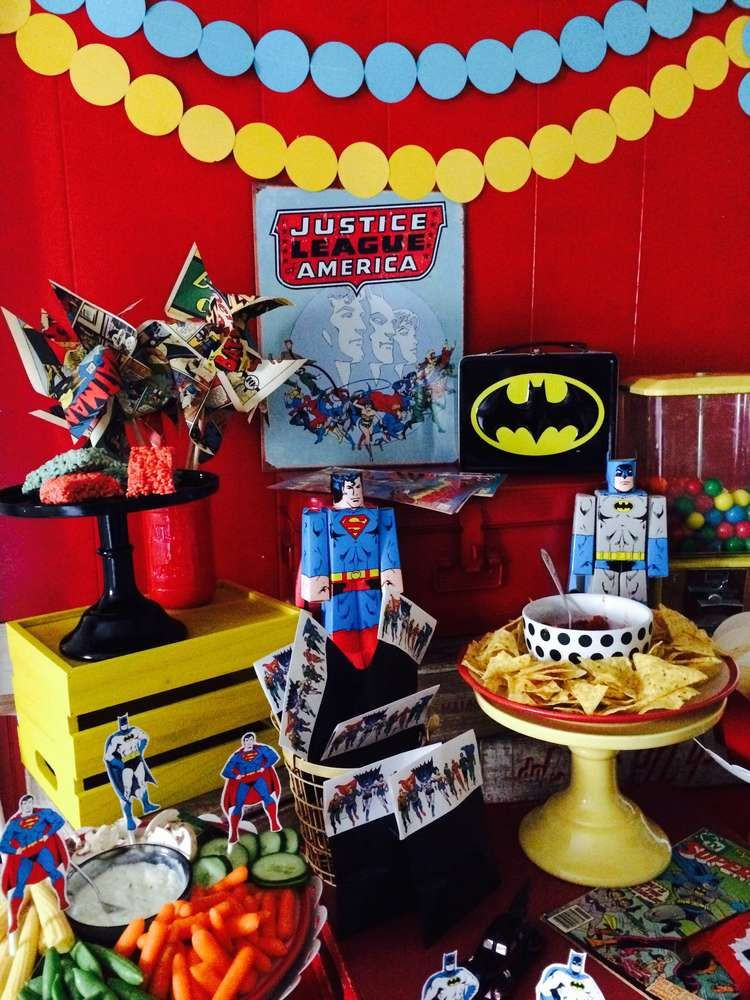 Justice League Birthday Party Supplies
 Justice League superhero birthday party See more party