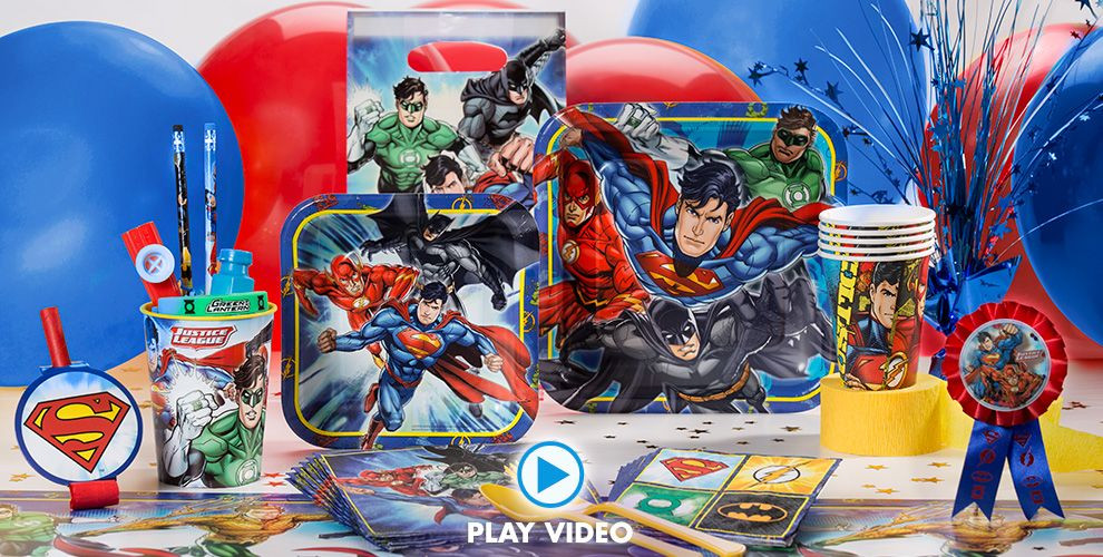 Justice League Birthday Party Supplies
 Justice League Party Supplies Superhero Birthday Party