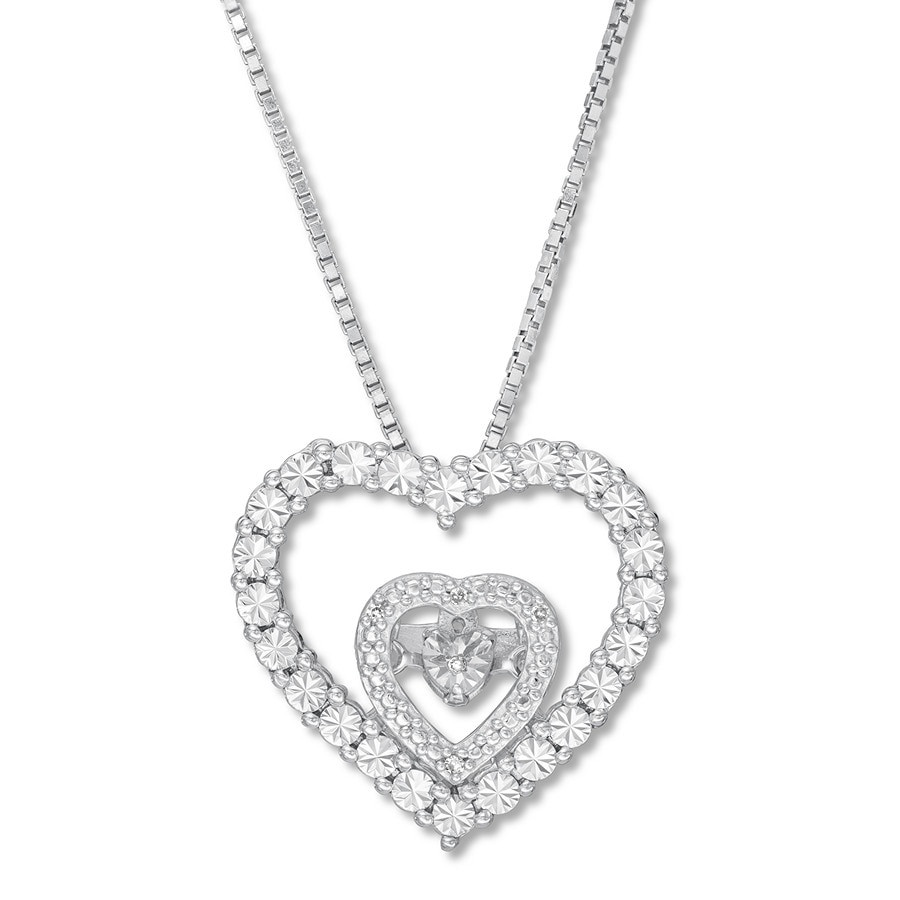 Kay Jewelers Double Heart Necklace
 Double Heart Necklace with Diamonds Sterling Silver