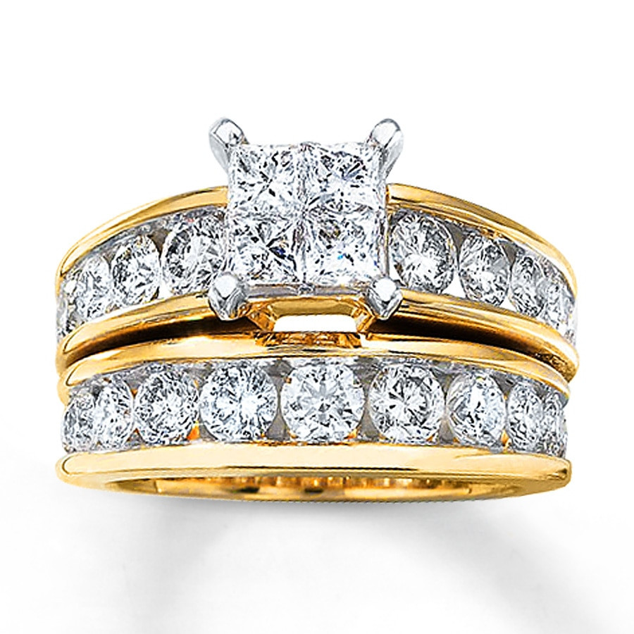 Kay Jewelers Wedding Rings Sets
 Diamond Bridal Set 3 Carats tw 14K Yellow Gold