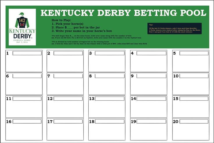 Kentucky Derby Party Pool Ideas
 The 25 best Kentucky derby betting ideas on Pinterest